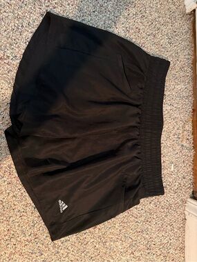 adidas Black Athletic Shorts with Elastic Waistband